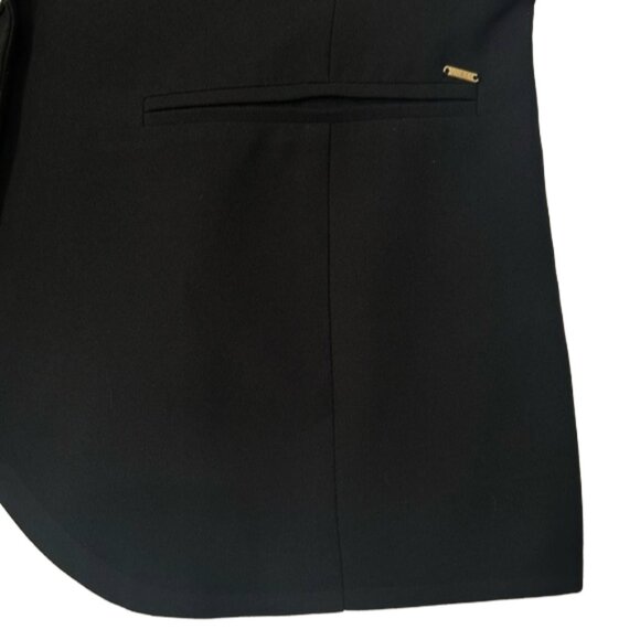 Guess Black Blazer L – Classic Workwear Jacket Gold Button Formal Office Chic - Picture 6 of 12